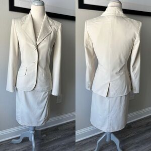 The Limited: Cream/beige blazer (XS) and skirt (size 2) suit